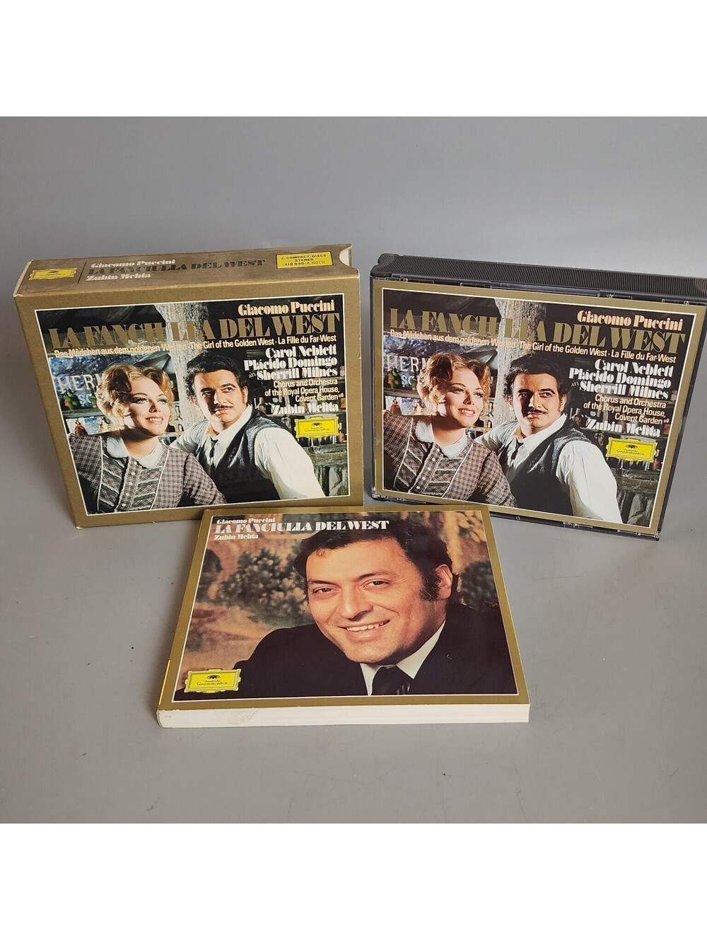 Giacomo Puccini La Fanciulla Del West 3-CD Set Domingo Neblett Milnes Mehta
